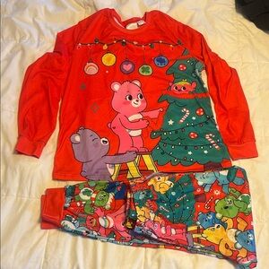 Care Bears Red and Multicolored Pajama Set